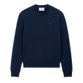 Sweatshirt Bleu Marine Ami de Coeur Rouge en Coton