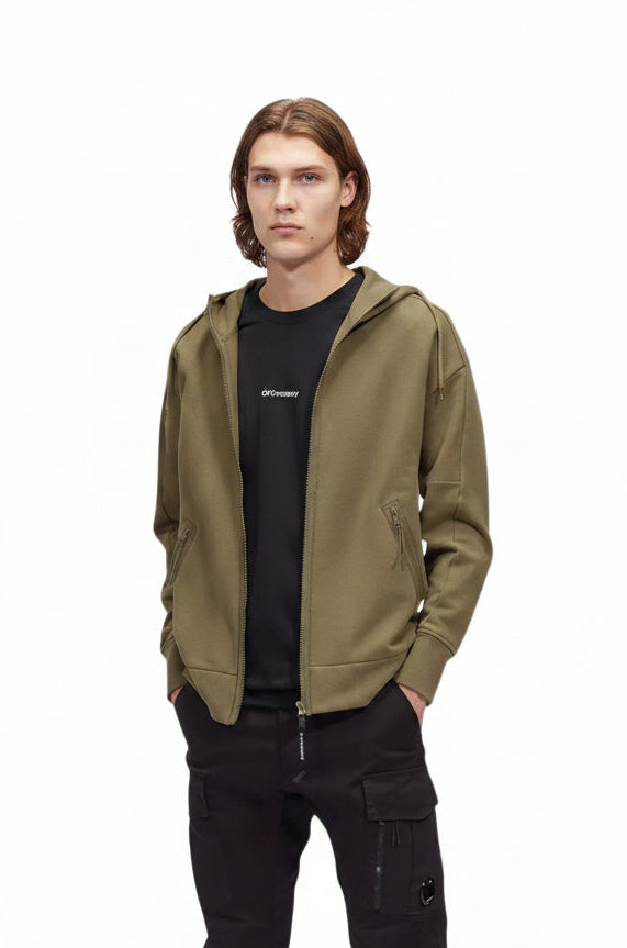 Goggles Hoodie CP Company Light Khaki