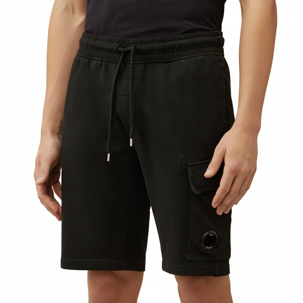 Short CP Company Light Fleece Lens Black