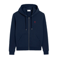 Hoodie Zippe Ami De Coeur Rouge Bleu en Coton