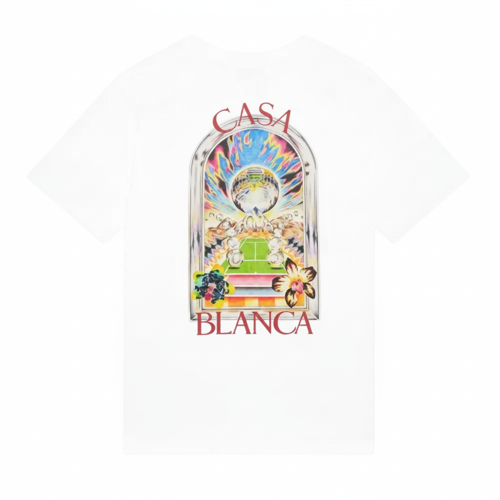 T-shirt Casablanca Landscape White