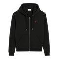 Hoodie Zippe Ami De Coeur Rouge Noir en Coton