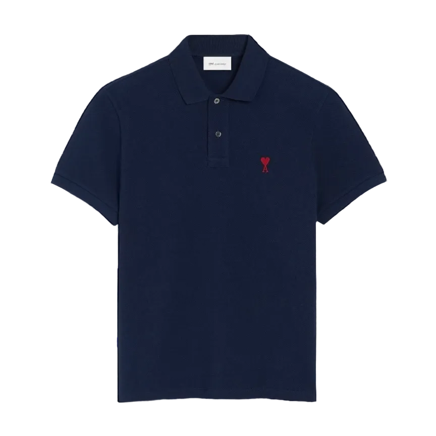 Polo Bleu Marine Ami de Coeur en Coton