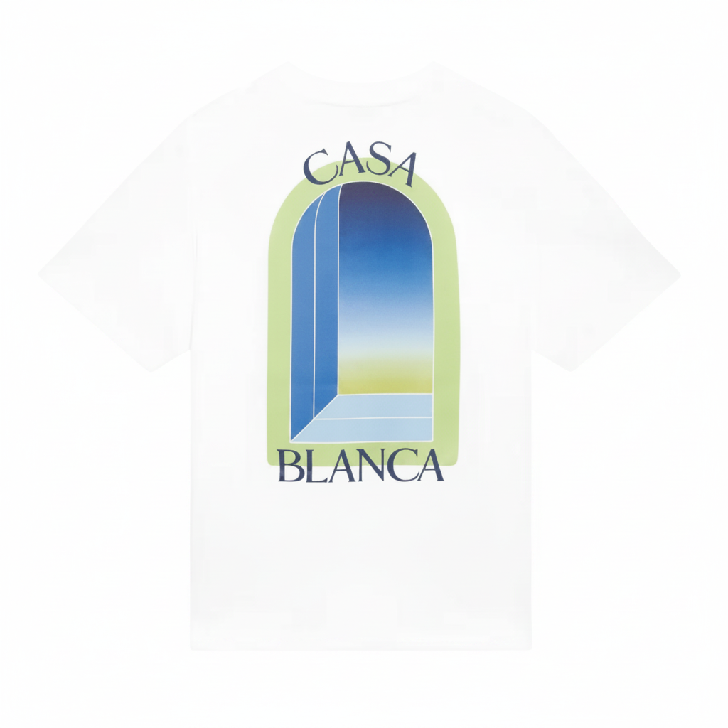 T-shirt Casablanca l'Arche Colorée Lime