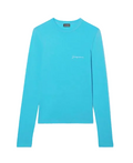 T-shirt Brodé Manche Longue Bleu Jacquemus