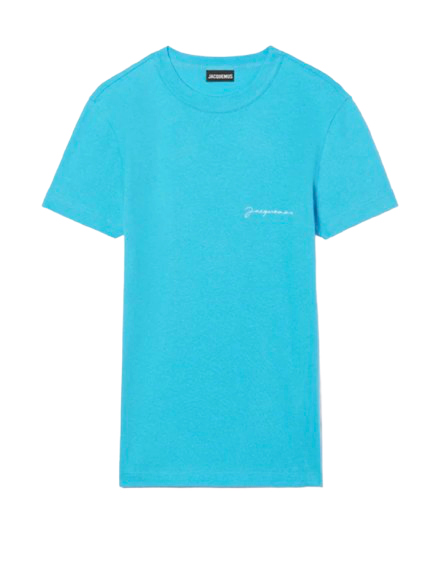 T-shirt Brodé Bleu Jacquemus