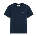 T-shirt Bleu Marine Ami de Coeur Blanc en Coton