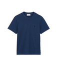 T-shirt Bleu Marine Ami de Coeur Noir en Coton