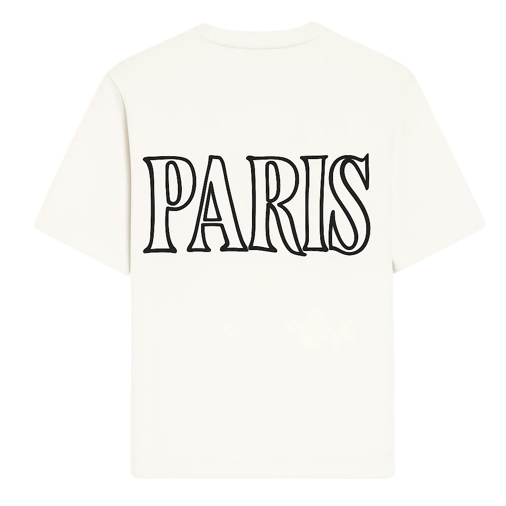 T-shirt Ami Imprimé Crème En Coton