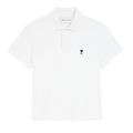 Polo Blanc Ami de Coeur Noir en Coton