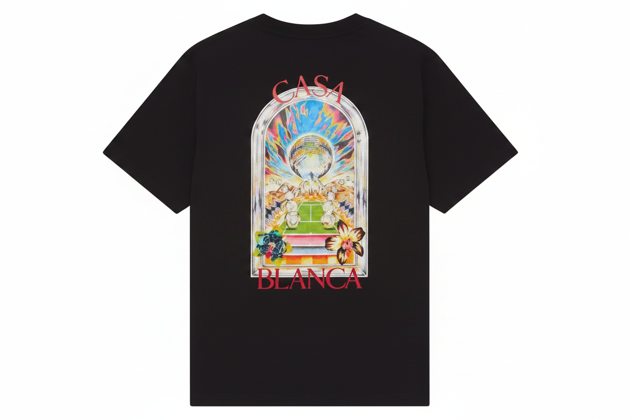 T-shirt Casablanca Landscape Black