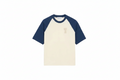 T-shirt Beige Patch Ami de Coeur Bicolore Marine