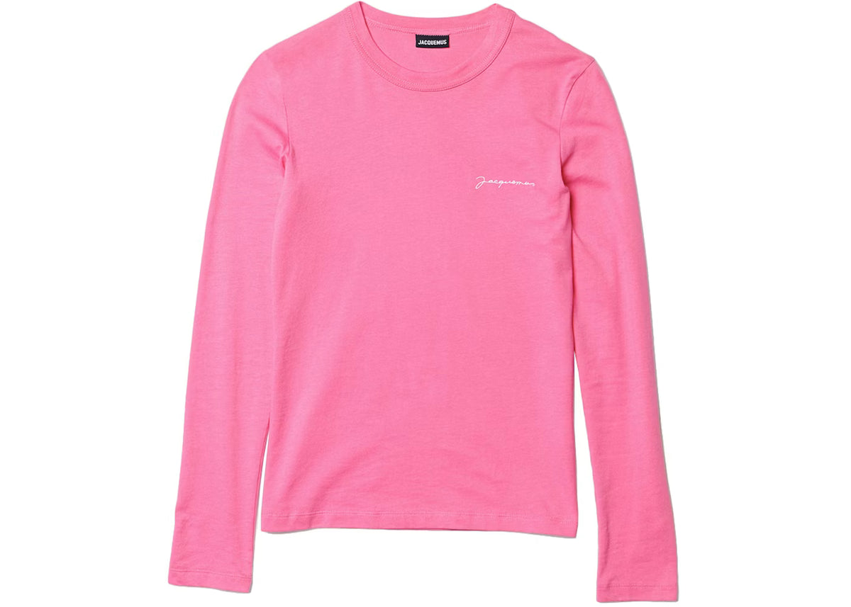 T-shirt Brodé Manche Longue Pink Jacquemus