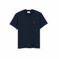 T-shirt Bleu Marine Ami de Coeur Rouge en Coton