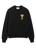 Sweatshirt Noir Ami de Coeur 3D en Coton