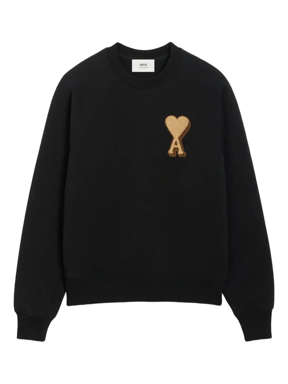 Sweatshirt Noir Ami de Coeur 3D en Coton