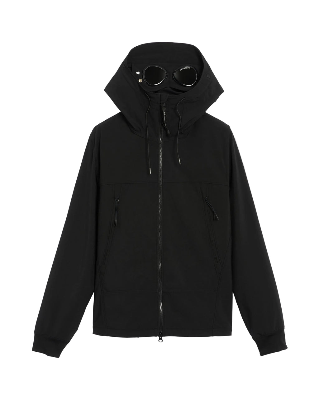 Black CP Company Shell-R Goggle Men's Hooded Jacket