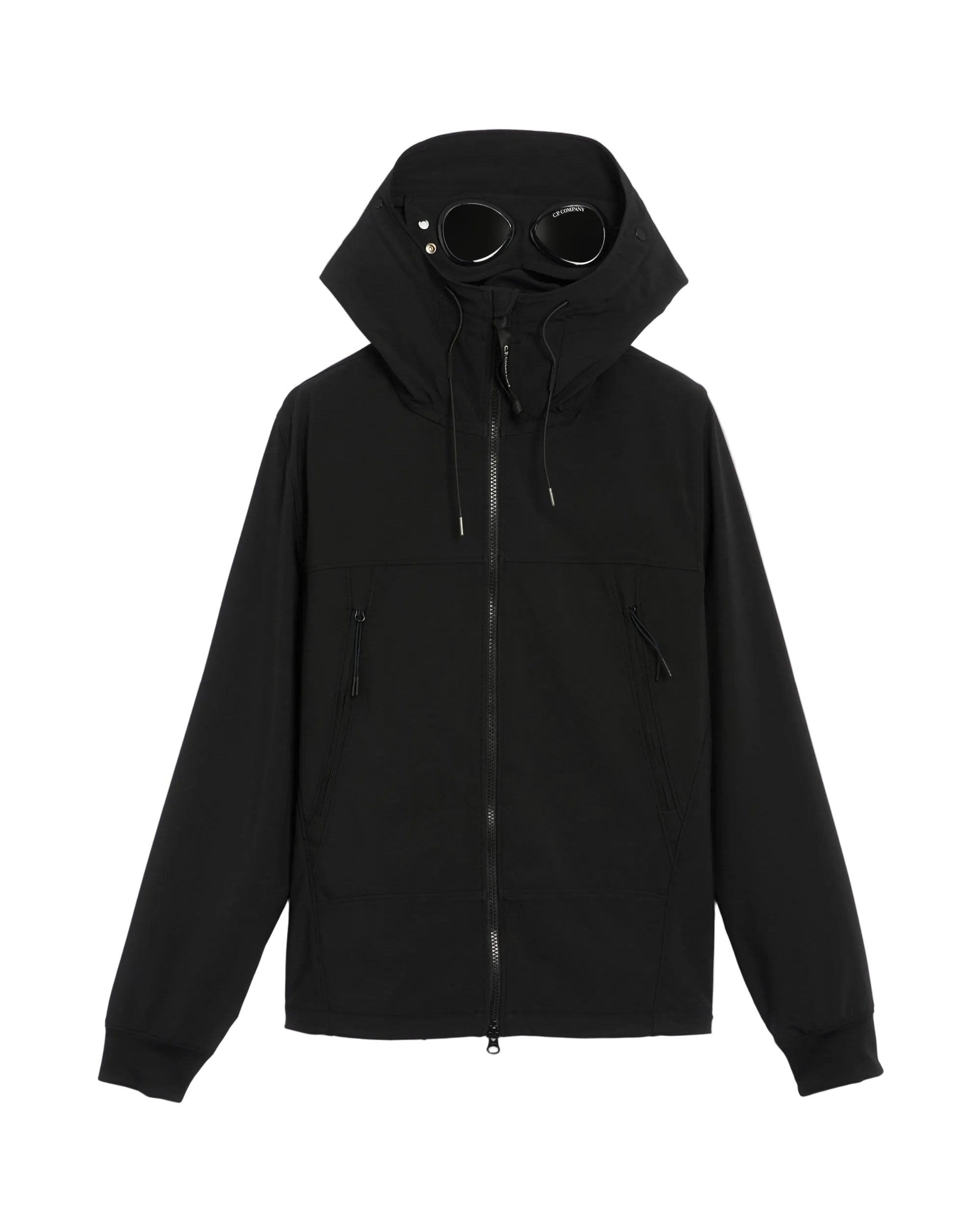 Black CP Company Shell-R Goggle Men's Hooded Jacket