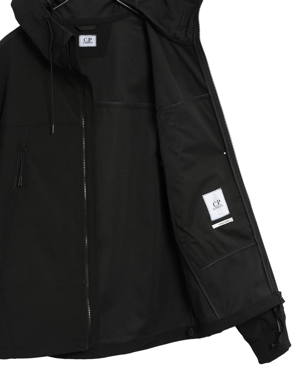 Black CP Company Shell-R Goggle Men's Hooded Jacket
